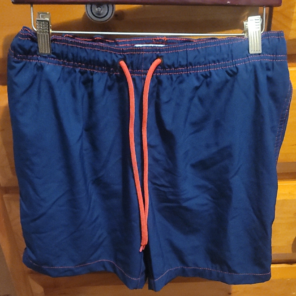 Mr.Swim Navy Shorts with Red Stitching